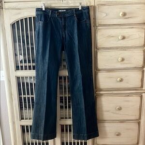 CAbi Blue Flare Wide Leg Jeans